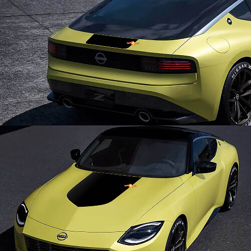 Kit de calcomanías de vinilo para capó y maletero estilo blackout para Nissan Z Legend Edition