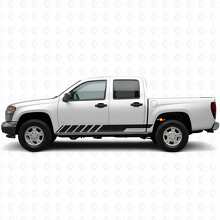Vinilos en franjas inclinadas para puertas de competición y paneles laterales para Chevrolet Colorado 1ª Generación 2004-2012_2