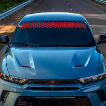 Calcomanía adhesiva de vinilo para parabrisas con diseño de panal para Dodge Hornet 3