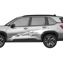 Puertas laterales rayas de carreras calcomanía de vinilo - pegatina gráfica universal ajuste subaru forester 1
 2