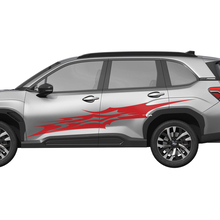 Puertas laterales rayas de carreras calcomanía de vinilo - pegatina gráfica universal ajuste subaru forester 1
 3