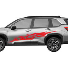 Puertas laterales rayas de carreras calcomanía de vinilo - pegatina gráfica universal ajuste subaru forester 1
 3