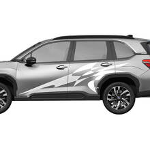 Puertas laterales rayas de carreras calcomanía de vinilo - pegatina gráfica universal fit subaru forester 2
 2