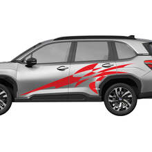 Calcomanía Decorativa de Vinilo con Rayas de Carreras Abstractas para Puertas Laterales para Subaru Forester 3