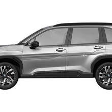 Calcomanía de vinilo con rayas de carreras para puertas laterales - Calcomanía gráfica de ajuste universal para Subaru Forester 1
 2