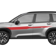 Calcomanía de vinilo con rayas de carreras para puertas laterales - Calcomanía gráfica de ajuste universal para Subaru Forester 1
 3
