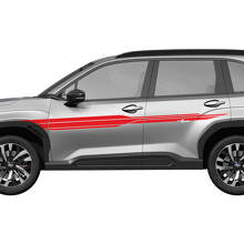 Calcomanía de vinilo con rayas de carreras para puertas laterales - Calcomanía gráfica de ajuste universal para Subaru Forester 1
 3