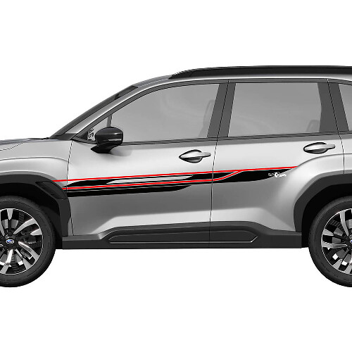 Puertas laterales rayas de carreras calcomanía de vinilo - pegatina gráfica universal fit subaru forester 2 colores
