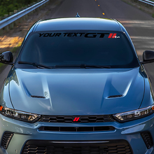 Vinilo adhesivo de letras personalizadas estilo GT para parabrisas para Dodge Hornet_3