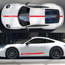 Kit de Vinilo con Rayas y Letras para Capó, Techo y Laterales Porsche 911 Carrera_3
