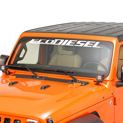 Ventajero del parabrisas Jeep Ecodiesel gráfico de calcomanía de vinilo Sticulante 2
