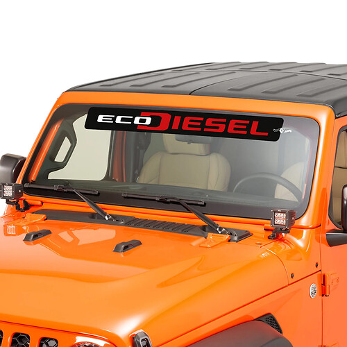 Ventajero del parabrisas Jeep Ecodiesel gráfico de calcomanía de vinilo Sticulante 4
