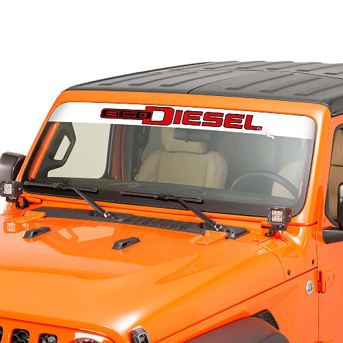 Etiqueta de letras EcoDiesel Vinilo adhesivo gráfico para parabrisas para Jeep Wrangler