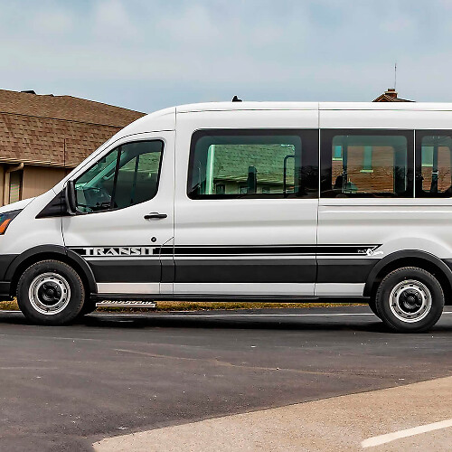 Calcomanías de rayas laterales de vinilo Ford Transit 2
