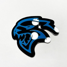 Insignia 3D personalizada Hellcat Dodge Fender Insignias Tailgate Emblema Badge de rejilla delantera azul
 2
