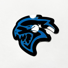 Insignia 3D personalizada Hellcat Dodge Fender Insignias Tailgate Emblema Badge de rejilla delantera azul
 5