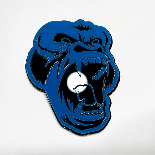 Insignia 3D personalizada Angry Gorilla Gorilla Fender Tailga Tailgate Insignias de rejilla delantera Emblema
 1