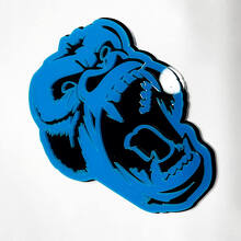 Insignia 3D de Gorila Enfadado para Rejilla y Portón Trasero_3