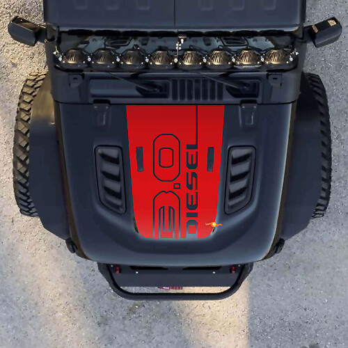 Patinas de calcomanía de vinilo gráfica de Jeep diesel 3.0
