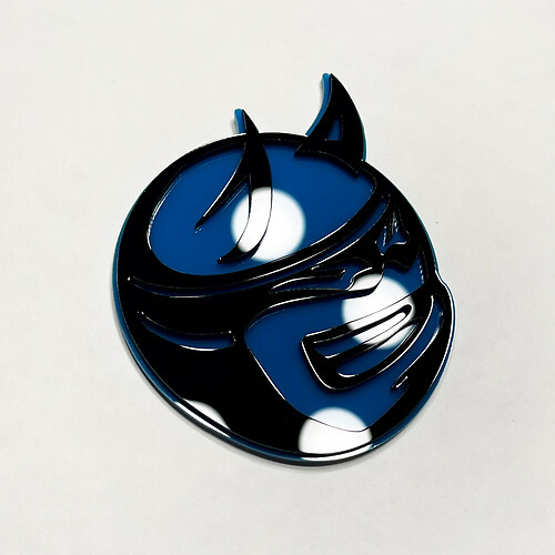 Insignia 3D personalizada Drag Bee Demon Dodge Charger Challenger Logo Fender Insignias Emblema Red and Grey
