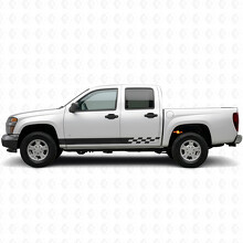 Rayas Vinílicas de Relámpago a Cuadros para Puertas y Paneles Laterales para Chevrolet Colorado 1ª Gen 2004-2012_2