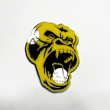 Insignia 3D personalizada Angry Gorilla Gorilla Fender Tailga Tailgate Insignias de rejilla delantera Emblema Negro y Amarillo
 3