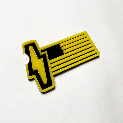 Ford 150 Lightning US Flag Bisted 3D - Insignias de guardabarros personalizadas emblema amarillo y negro
 1