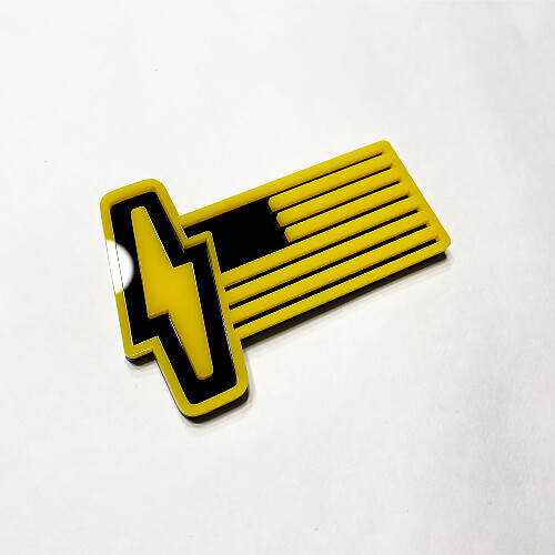 Ford 150 Lightning US Flag Bisted 3D - Insignias de guardabarros personalizadas emblema amarillo y negro
