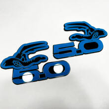 Coyote 5.0 Fender Insignias Emblema 3D Insignia Negra vs Azul
 2