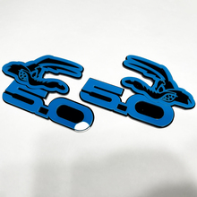 Coyote 5.0 Fender Insignias Emblema 3D Insignia Negra vs Azul
 3