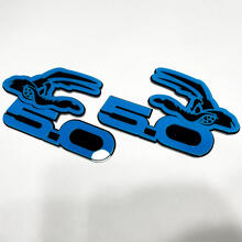 Coyote 5.0 Fender Insignias Emblema 3D Insignia Negra vs Azul
 3