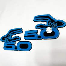 Coyote 5.0 Fender Insignias Emblema 3D Insignia Negra vs Azul
 6
