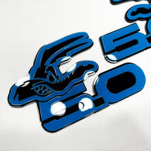 Coyote 5.0 Fender Insignias Emblema 3D Insignia Negra vs Azul
 8