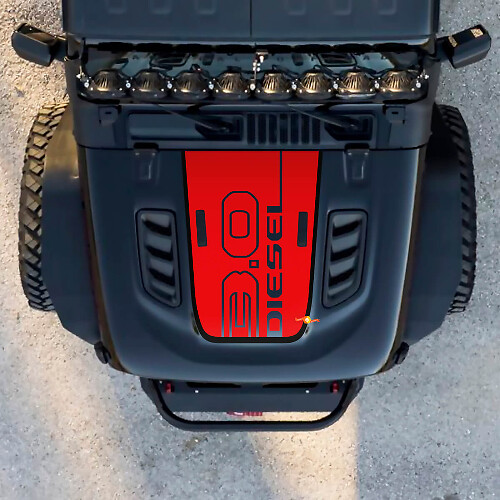 Patinas de calcomanía de vinilo gráfica de Jeep diesel 3.0
