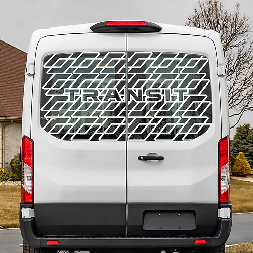 Pegatina de calcomanía de vinilo de ventana trasera de Ford Transit
