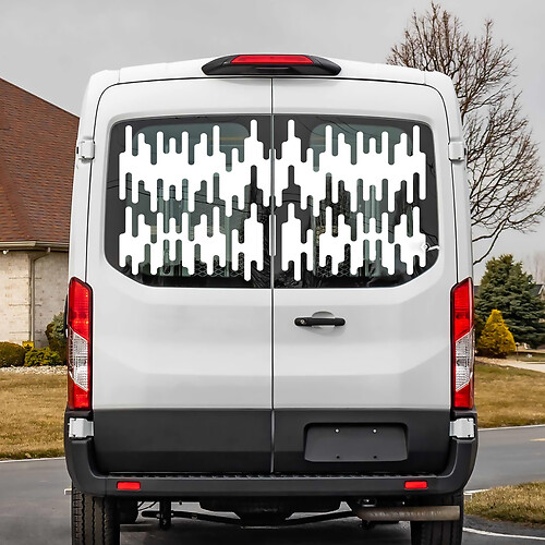 Pegatina de calcomanía de vinilo de la ventana trasera de Ford Transit
