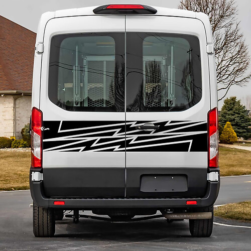 Palabra de calcomanía de vinilo de las puertas traseras de Ford Transit

