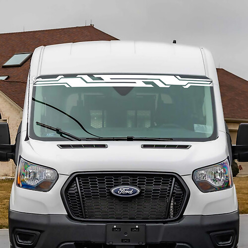 Pegatina de calcomanía de vinilo de parabrisas Ford Transit Stripes 2
