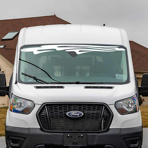 Pegatina de calcomanía de vinilo de parabrisas Ford Transit Stripes 2
