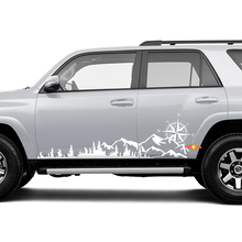 Montañas de árboles laterales y calcomanía de calcomanía de vinilo lateral a Toyota 4Runner Tacoma Tundra
 2