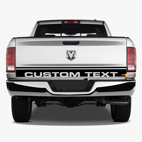 Vinilo adhesivo personalizado de rayas dobles para portón trasero para Dodge Ram 1500 Power Wagon_1