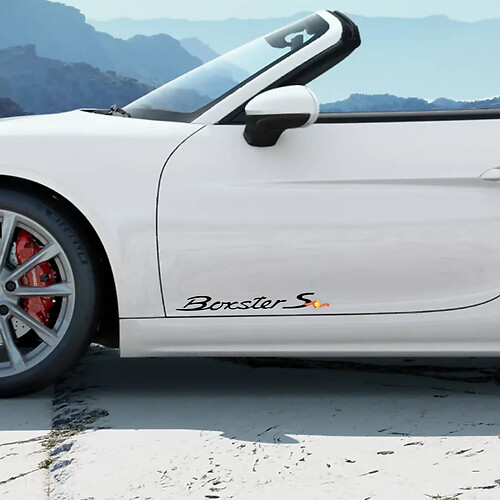 Combinar pegatinas de Porsche Boxster S Puertas de Porsche Palabra de calcomanía lateral
