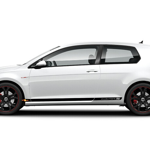 Kit de diseño de carreras de puerta lateral de calcomanías para Volkswagen Golf Clubsport S
