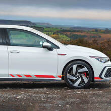 Kit de vinilo adhesivo de franja lateral estilo racing para Volkswagen Golf GTI Clubsport_3