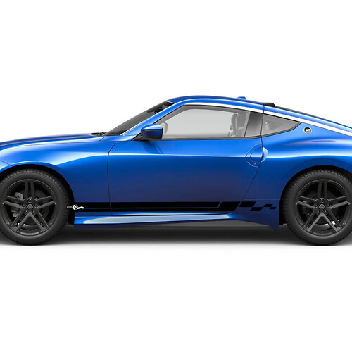 Kit de calcomanía de rayas a cuadros laterales para Nissan Z Sport
