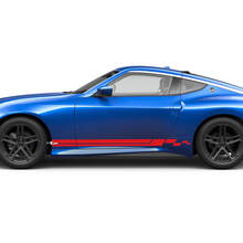 Kit de calcomanía de rayas a cuadros laterales para Nissan Z Sport
 3
