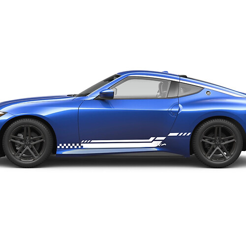 Kit de calcomanía a cuadros de rayas laterales para Nissan Z Sport
