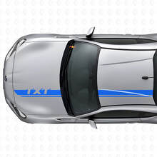 Juego de vinilos personalizados para franjas de capó y techo de carreras para Subaru BRZ_2