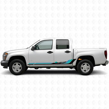 Tiras de Vinilo Retro Mountain Wave para Puertas y Paneles Laterales para Chevrolet Colorado 1.ª Generación 2004-2012_2