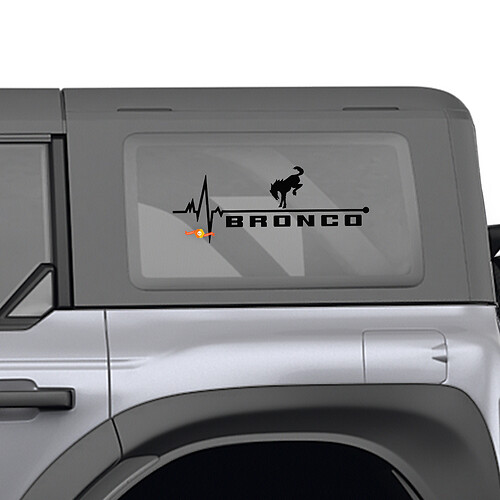 Ford Bronco Ventana trasera del corazón Pulse de amor CADA DE GRÁFICOS
